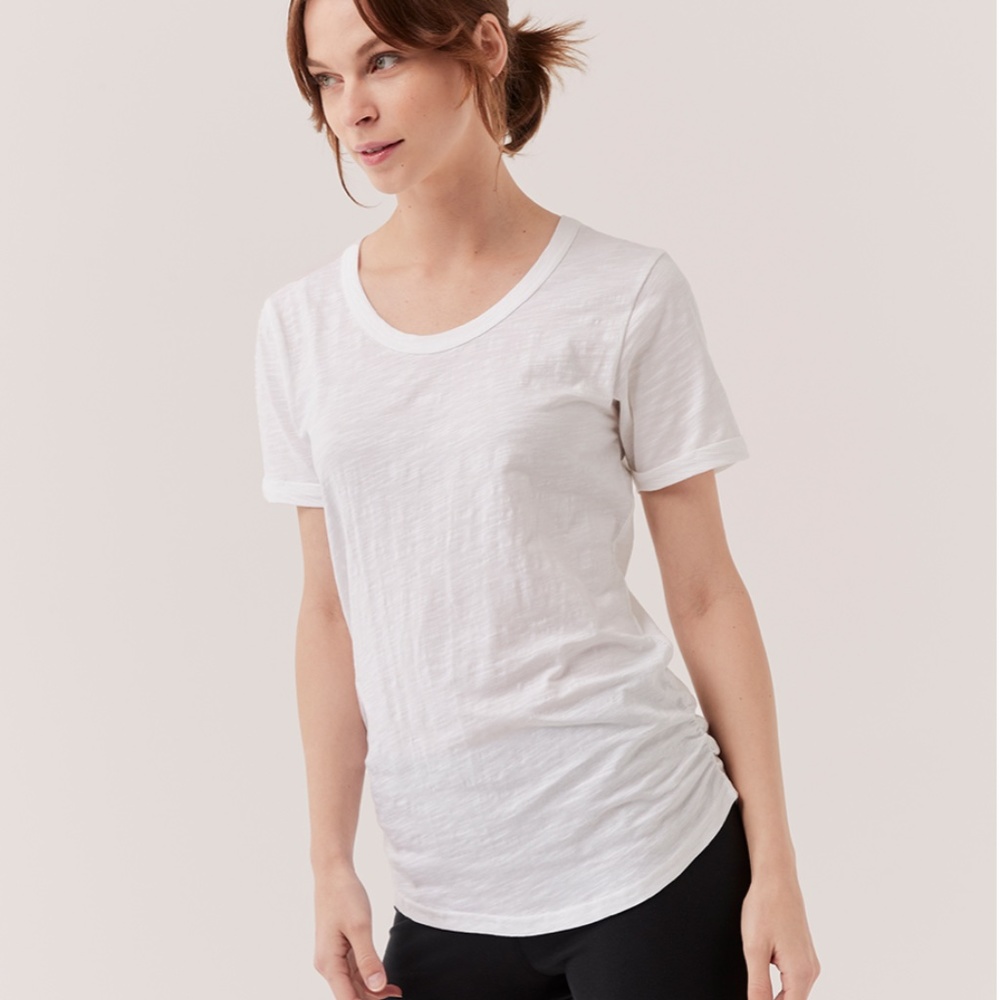 Pact Women's White Easy Scoop Neck Tunic